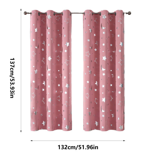 Cortinas - Par de Painéis de Cortina 51 polegadas de largura x 53 polegadas de comprimento - Cortinas Elegantes para Decoração de Quarto e Casa 1