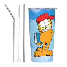 Garfield-filmen kaffekrus med lokk, 20oz – reisekopp i rustfritt stål holder kaldt i 9 timer, varmt i 3 timer