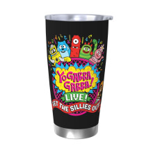 Yo Gabba Gabba 20oz Tumbler, rustfritt stål vakuumisolert kaffekrus, kaffekrus reisekrus med lokk termokopp for utendørs bruk