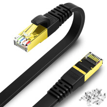 Câble Ethernet plat Cat8 de 15 m (50 pieds), câble réseau LAN haut débit Cat8 40 Gbit/s 2000 MHz SSTP