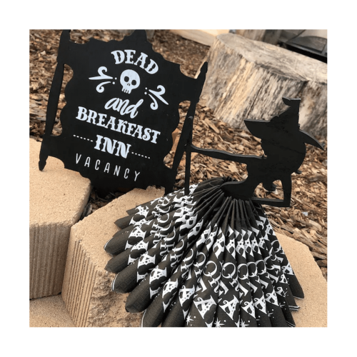 Halloween Witch Tabletop Server with Tablecloth Halloween Cupcake Witch Display Stand Home Decoration 1