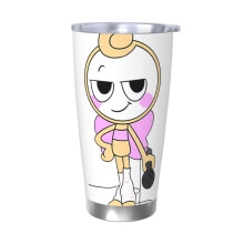 Kubek termiczny Dandy's World 20oz, izolowany próżniowo kubek podróżny ze stali nierdzewnej, kubek podróżny z pokrywką, kubek termiczny do