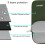 Capa protetora para laptop compatível com laptops de até 15 polegadas, estojo vertical de poliéster com bolso, verde militar. 4