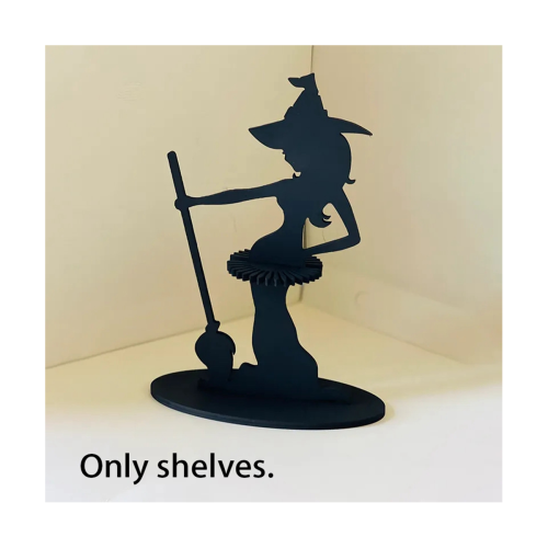 Halloween Witch Tabletop Server with Tablecloth Halloween Cupcake Witch Display Stand Home Decoration 2