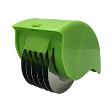 Zeceouar 2024 Herb Roller Mincer, Manual Vegetable Cutter with 6 Stainless Steel Blades, compatible with kitchen use, Scallion Chive Mint Cutter