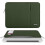 Capa protetora para laptop compatível com laptops de até 15 polegadas, estojo vertical de poliéster com bolso, verde militar. 3