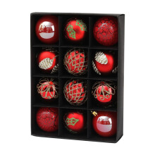 ZKCCNUK Julepynt Julekuler 12 stk. Juletre Dekorative Ornamenter til Juletre Festlig Kransdekorasjon