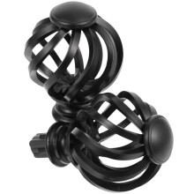 2 peças de ponteiras decorativas para varão de cortina, ideais para decoração de janelas.