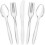 Premium Disposable Flatware Pack, Great for Large Gatherings Heavy Duty Bulk Disposable Flatware, Multipurpose Use with Assorted Sizes and Quick and E 1