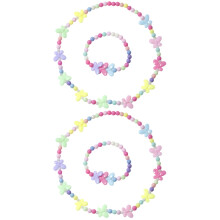 2 set di collane di accessori per bambini, una collana, gioielli per ragazze, collana colorata, collana per bambini piccoli, bambina piccola