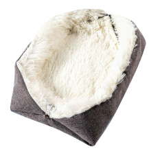 WRXMIJNHGSA Machinewasbaar pluche hondenbed, rustgevend honden- en kattenbed, zacht en pluizig knuffelkussen voor huisdieren, zelfverwarmend puppybed.