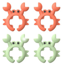 10 stuks krabvormige spatelhouders, multifunctionele siliconen spatelhouder en kookpotclip