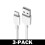 Câble/chargeur USB-C extra long à charge rapide (lot de 3, blanc) 1
