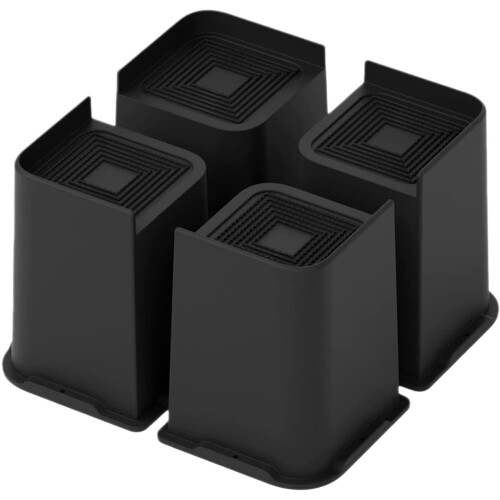 Conjunto de 4 elevadores de móveis práticos para os pés do sofá, mesa, cadeira e cama.