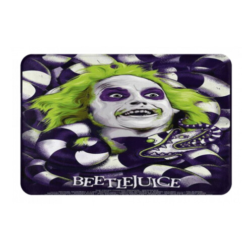 Εξατομικευμένο χαλί φανέλας Beetlejuice για εσωτερικούς χώρους, υπνοδωμάτιο, μπάνιο,