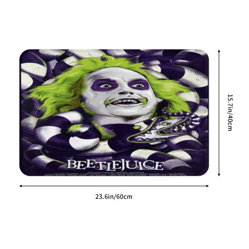 Εξατομικευμένο χαλί φανέλας Beetlejuice για εσωτερικούς χώρους, υπνοδωμάτιο, μπάνιο, 2