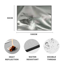 Feuerfeste Grillmatte schützt vor Schäden durch hohe Temperaturen. Haushaltsgeräte im Ausverkauf.