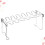 WSTEER1PC Πτυσσόμενη σχάρα BBQ, από ανοξείδωτο ατσάλι, φορητή εξωτερική σχάρα 4