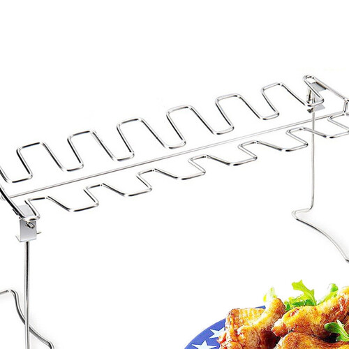 WSTEER1PC Πτυσσόμενη σχάρα BBQ, από ανοξείδωτο ατσάλι, φορητή εξωτερική σχάρα 2