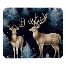 Christmas Elk H musematte med sklisikker gummibase, 8,3'' x 9,8'' firkantet matte for bærbar PC, datamaskin, spilling, skole, kontor, hjem