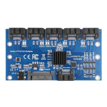 jixopn1to5Port SATA Adapterkort SATA3.0 6Gbps PM Udvidelseskort Multiplikator Riser