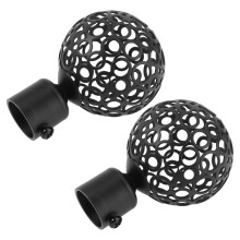 Acessórios para varão romano, ponteiras decorativas para cortina, ponteiras redondas de madeira e ferro, 6 peças.
