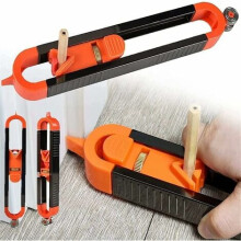 Medidor de Contorno Preciso com Trava, Régua de Perfil para Marcenaria, Duplicador de Contornos, Ferramenta Essencial para Bricolagem e Construção
