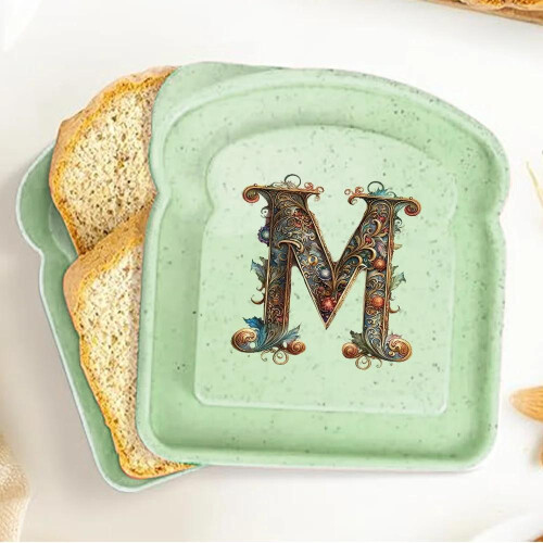 DEKAXID Customizable Toast Keeper With Lid - Fresh Bread Storage Box 26 Letters Available 1