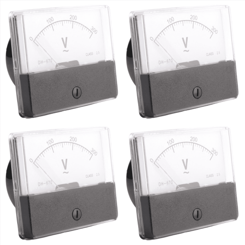 4X Rectangle AC 0-300V Gauge Analog Voltage Panel Meter Voltmeter DH670