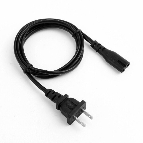 Câble d'alimentation HDFXUSACORD non polarisé, noir 2