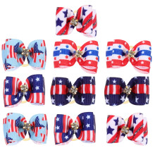 10Pcs Pet Dogs Cat Hair Bows Puppy Grooming Bow Headdress with Rubber Band