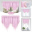 Begine Clearance 2Pc Light Pink Curtains Triangular Valance Kitchen Curtains (5124In) D,Curtains,2Pc Curtains 2