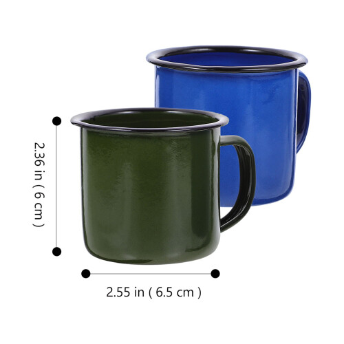 Youliang2 stk. campingblikkkopper vintage kaffekopper 2