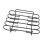 TICFOX Black Iron Rib Rack 4 γραμμών χωρητικότητας, συμπαγής, φορητή, ανθεκτική, 6