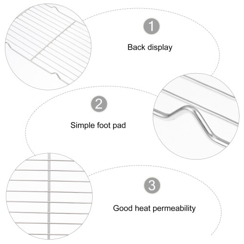 Protable Grill Utility Rack Stainless Steel Filter Non Stick Fry Pan Griddle Baking Bakeware 1