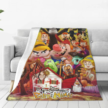 Blaincéad Caithimh Bog Plush Eachtraí Gruama Billy & Mandy, Comhoiriúnach le Gach Séasúr, do Sheomra Leapa, Seomra Maireachtála, Tolg, Oifig,