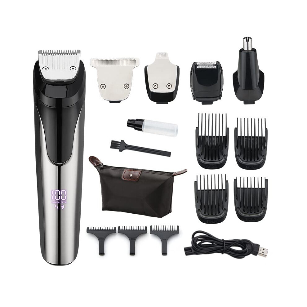 Hair Clippers for Men USB Rechargeable, 5in1 Electric Hair Trimmer with SelfSharpening Blades