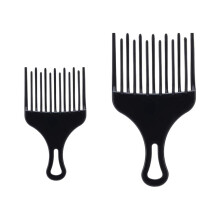 2pcs Wide Tooth Comb for Curly and Afro Hair with Smooth Polished Teeth and Durable Plastic Build