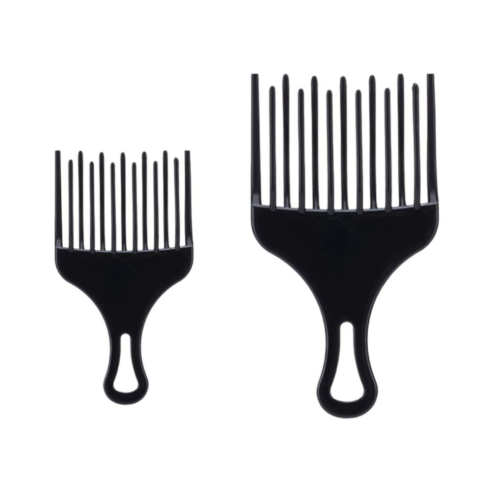 2pcs Wide Tooth Comb for Curly and Afro Hair with Smooth Polished Teeth and Durable Plastic Build