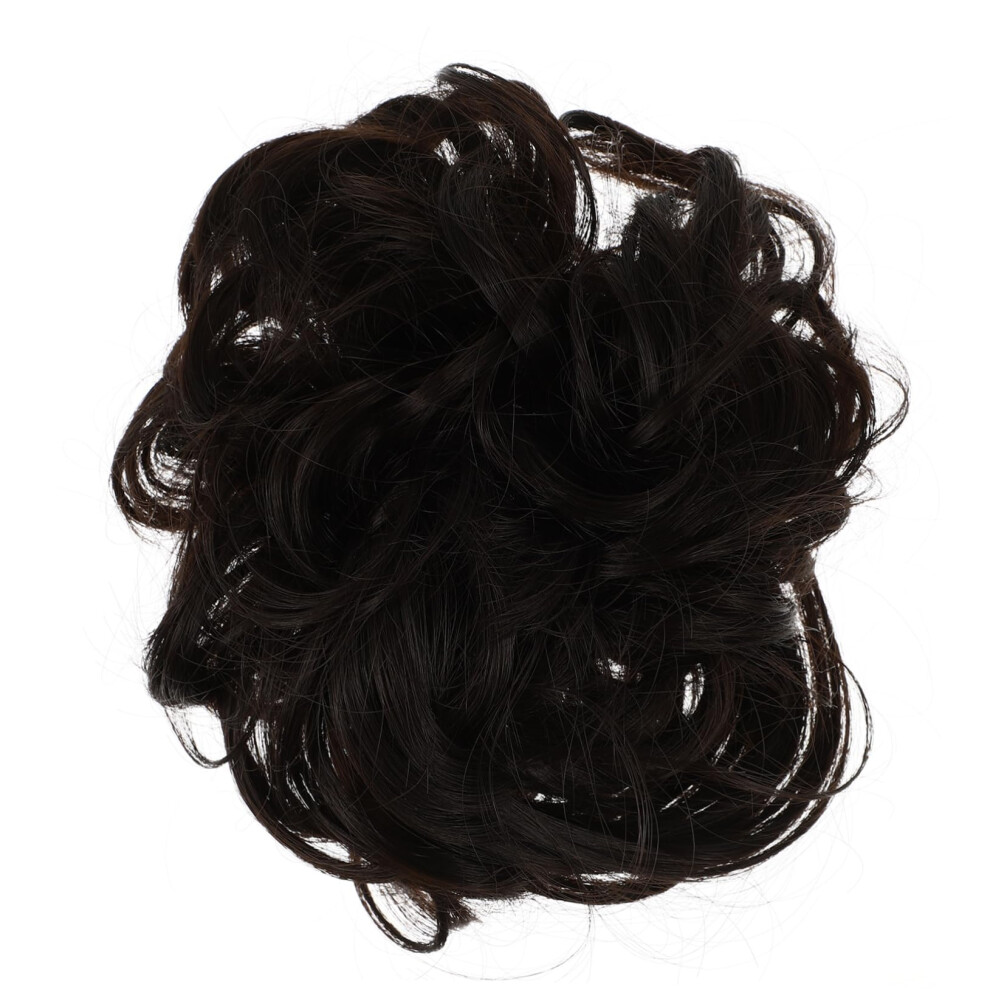 Unisex Messy Bun Hairpiece Ponytail Extension For Women, Synthetic Chignon With Instant Volume Boost