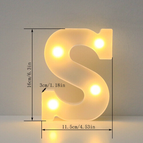 Blateno LED Marquee Letters, 26 φωτεινές πινακίδες με το αλφάβητο, με μπαταρία για νυχτερινό 2