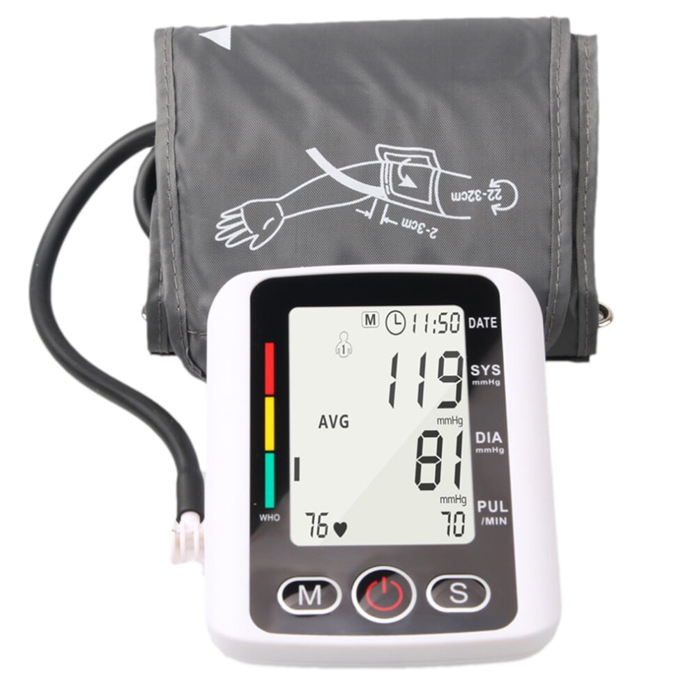 Dengjunhu Blood Pressure Monitor for Upper Arm, Automatic Digital Cuff with Extra Large Backlit Display, Irregular Heartbeat & Hypertension Detection