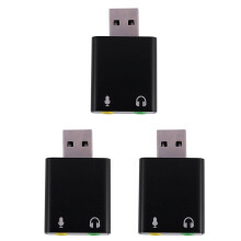 3x7.1kanálová zvuková karta z hliníkové slitiny s USB konektorem, externí zvuková karta pro počítač, USB7.1zvuková karta, analogová