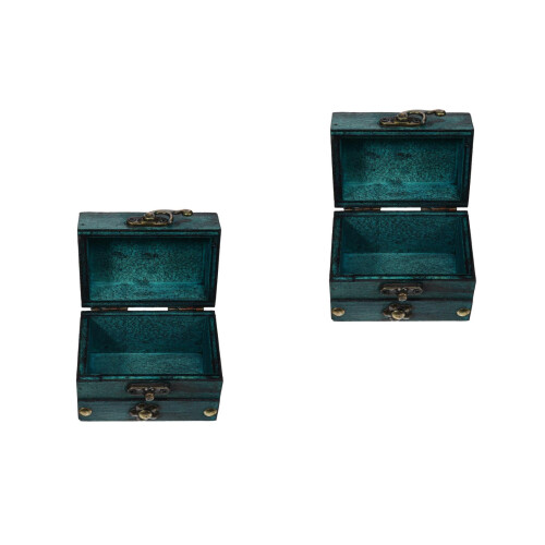 2Pcs Rustic Storage Drawer Vintage Wooden Display Box 2
