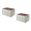 Set Of 2 Collapsible Lidded Storage Bin Quilt Box 4