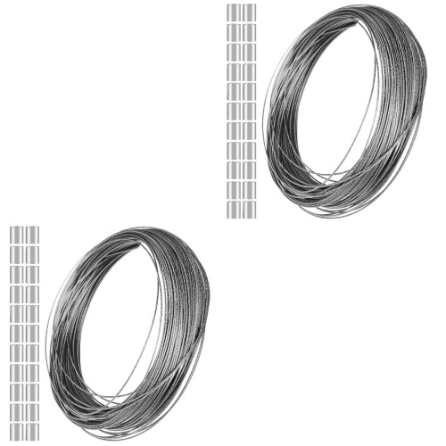 Silver Wire Rope Wear Resistance Home Use 2pcs 2