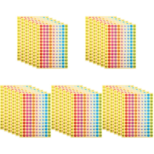 5 Pack Pricing Label Stickers Dot Garage Blank Circle Round 1