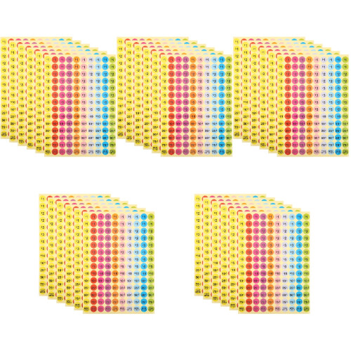 5 Pack Pricing Label Stickers Dot Garage Blank Circle Round 2