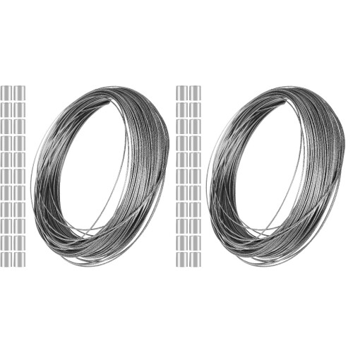Silver Wire Rope Wear Resistance Home Use 2pcs 1