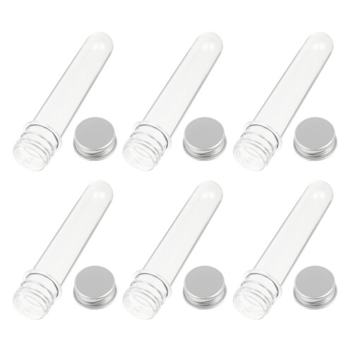 Raindrops 60 Pcs Plastic Test Tubes With Screw Caps 40ml 1